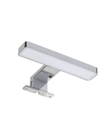 Fackelmann LED-Aufsatzleuchte für Spiegel und Spiegelschränke in silber-20(B)x4,7(H)x