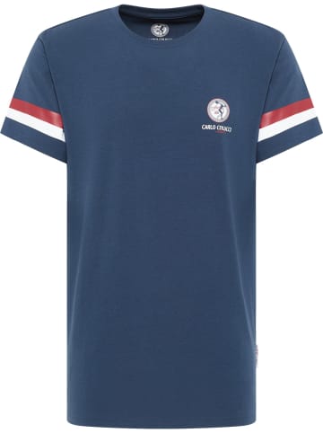 Carlo Colucci T-Shirt De Meco in Navy