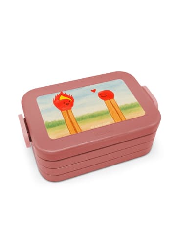Mr. & Mrs. Panda Bento Box Streichhölzer Design ohne Spruch in Rot Pastell