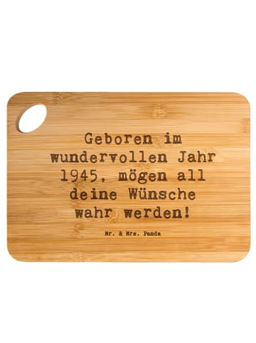 Mr. & Mrs. Panda Frühstücksbrettchen Spruch 1945 Geburtstag mit ... in Braun