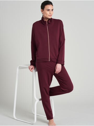 Schiesser Sweatjacke Mix & Relax in burgund