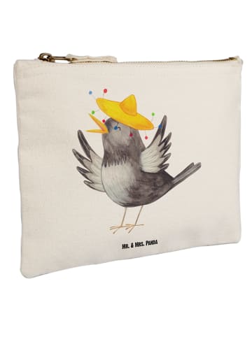 Mr. & Mrs. Panda kosmetiktäschchen Rabe Sombrero ohne Spruch in Weiß