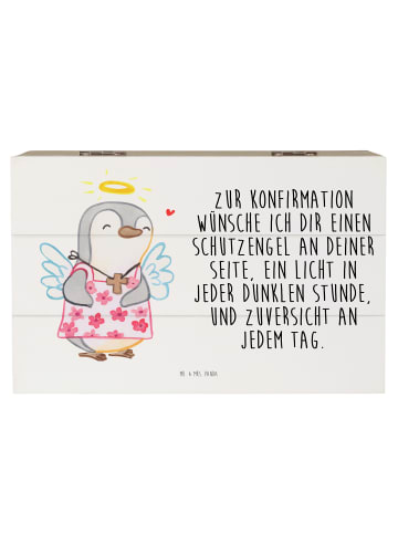 Mr. & Mrs. Panda Erinnerungsbox Pinguin Konfirmation mit Spruch in Weiß