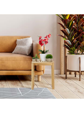 relaxdays Hocker Holz in Natur - (B)40 x (H)46 x (T)30 cm