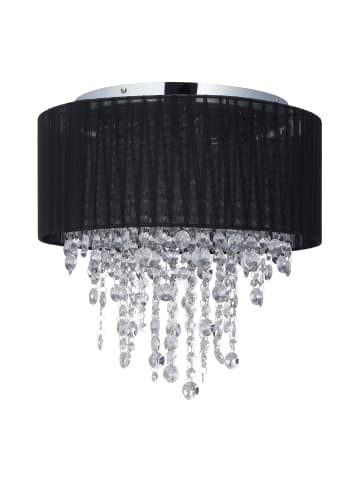 relaxdays Deckenlampe in Schwarz/ Silber - Ø 40 cm