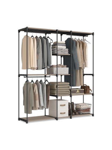 relaxdays Garderobe in Weiß -(B)182 x (H)182 x (T)43 cm