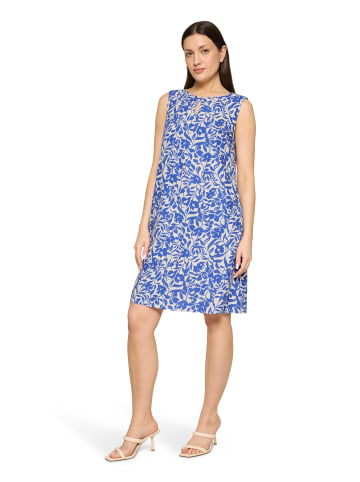 Betty Barclay Leinenkleid ohne Arm in Weiß/Blau