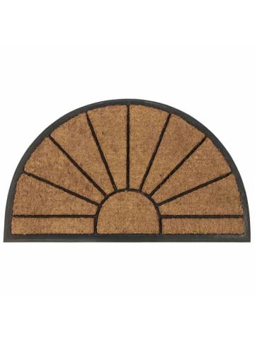 Siena Garden Gummimatte Sonne halbrund 75x45cm mit Kokosfaser in natur