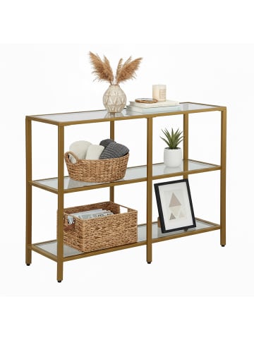 relaxdays Konsolentisch in Gold - (B)100 x (H)73 x (T)30 cm