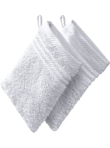 REDBEST Frottier Waschhandschuh 2er-Pack New York in weiß