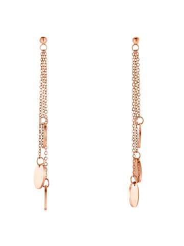 Steel_Art Ohrstecker Damen Janna silberfarben poliert in rosegoldfarben