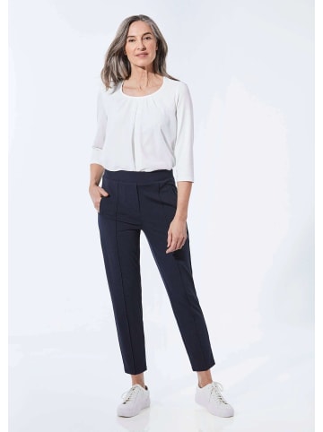 GOLDNER Stoffhose Elegante 7/8-Schlupfhose SARA in marine