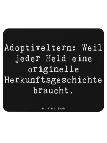 Mr. & Mrs. Panda Mauspad Adoptiveltern Helden mit Spruch in Schwarz