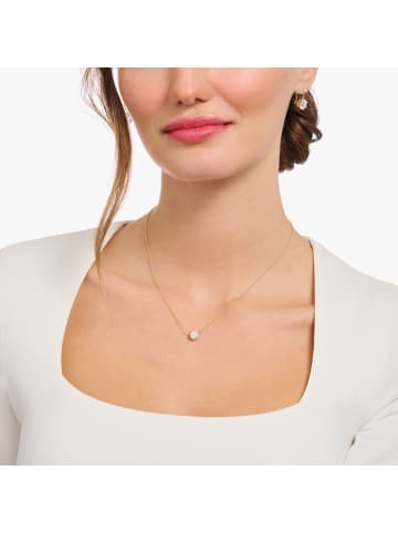 Thomas Sabo Kette Mit Weißem Zirkonia-Anhänger in gold, weiß