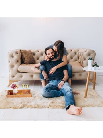 relaxdays Serviertablett in Natur - (B)55 x (H)5 x (T)35 cm