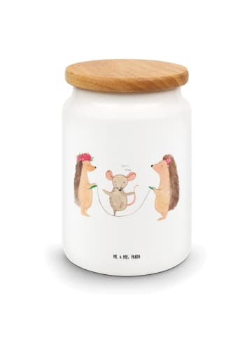 Mr. & Mrs. Panda behälter Igel Seilhüpfen ohne Spruch in Weiß