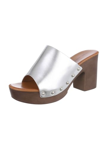 Ital-Design High-Heel Sandalette in Silber