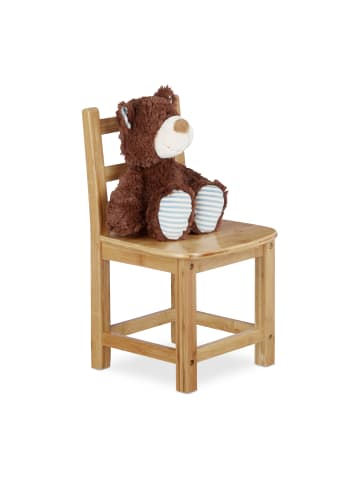 relaxdays Kinderstuhl in Natur - (B)28,5 x (H)50 x (T)28 cm