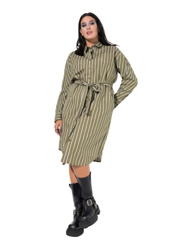 Studio Untold Midikleid in dunkles olive