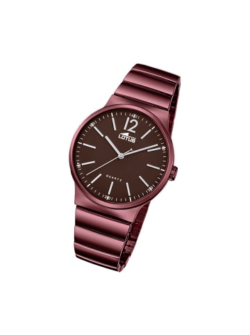 Lotus Analog-Armbanduhr Lotus Minimalist aubergine, lila mittel (ca. 39mm)