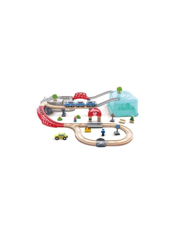 Hape  Holzeisenbahn Stadtbahn Set in Aufbewahrungsbox, ab 3 Jahre