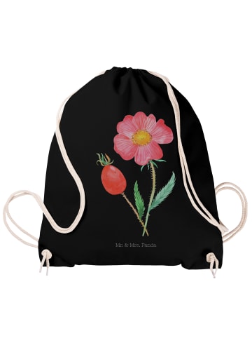 Mr. & Mrs. Panda Jutebeutel Blume HageRundunge ohne Spruch in Schwarz