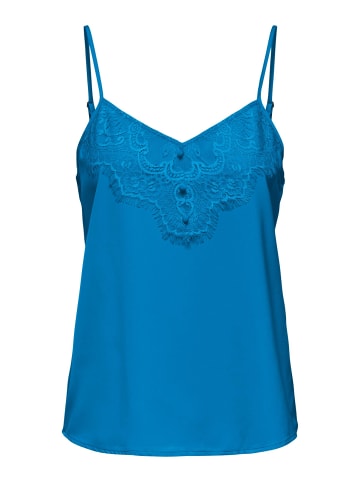 JACQUELINE de YONG Elegantes Spitzen Top Ärmelloses Party Shirt JDYSISI in Blau