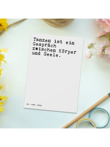 Mr. & Mrs. Panda Fotokarte Tanzen ist ein Gespräch... mit Spruch in Weiß