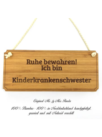 Mr. & Mrs. Panda Türschild Kinderkrankenschwester mit Spruch in Keine Angabe