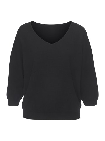 LASCANA Kaschmirpullover in schwarz