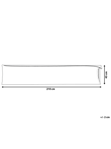 Beliani Regenschutzhülle CHUVA in Grau - (W) 210 x (H) 45 x (L) 45 cm