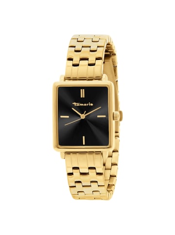Tamaris Armbanduhr The Square in gold-schwarz