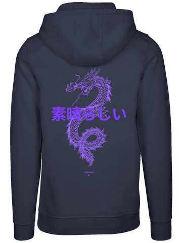 F4NT4STIC Hoodie Dragon lila in marineblau