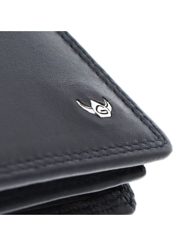 Golden Head Polo Geldbörse RFID Schutz Leder 8.5 cm in schwarz