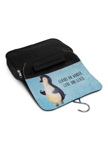 Mr. & Mrs. Panda Badetasche Pinguin Marienkäfer mit Spruch in Eisblau