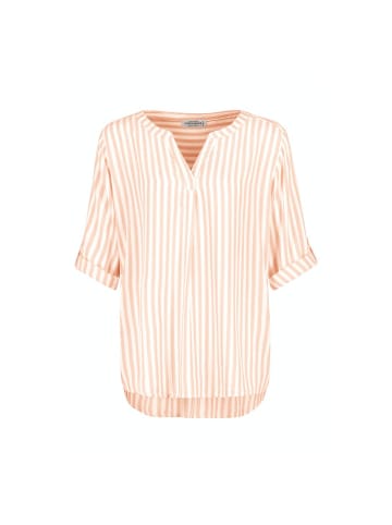 Eight2Nine Langarmbluse in sunset peach - white