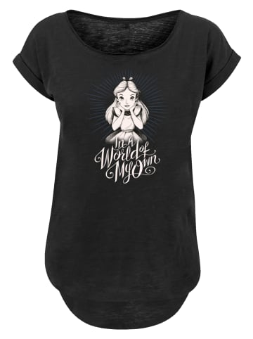 F4NT4STIC Long Cut T-Shirt Disney Alice im Wunderland In A World Of My Own in schwarz