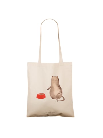 Mr. & Mrs. Panda Schultertasche Katze Fressen ohne Spruch in Creme