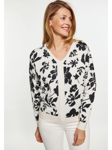 Usha Damen Pullover in WOLLWEISS SCHWARZ