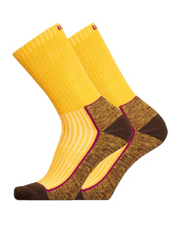 UphillSport Wander-Socke 'SAANA' 2er Pack in Yellow