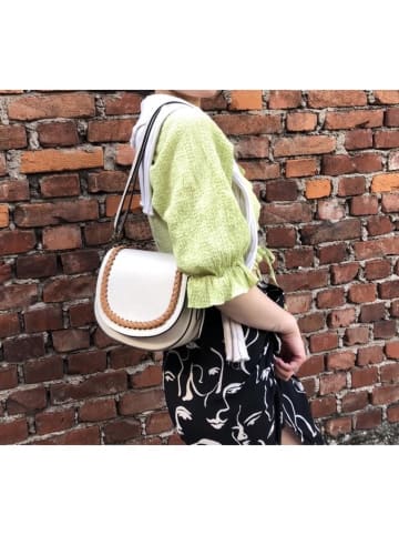 Florence Leder Schultertasche, Umhängetasche Florence Tasche rosa ca. 21cm