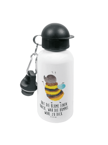 Mr. & Mrs. Panda Kindertrinkflasche Hummel flauschig mit Spruch in Weiß