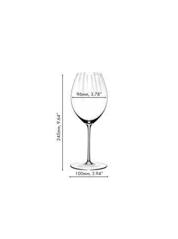 RIEDEL Glas 2er Set Syrah Shiraz Gläser inkl. Poliertuch Performance 631 ml in transparent