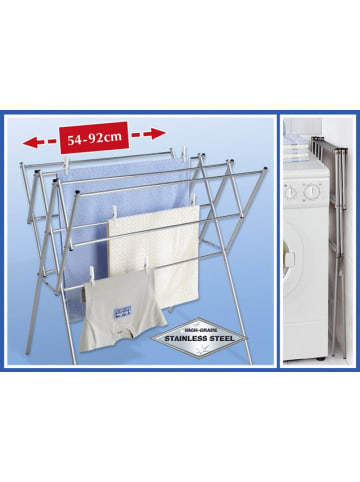 Maximex Teleskop-Wäschetrockner EDELSTAHL in Silbern, (B) 65,5 x (H) 96,5 cm