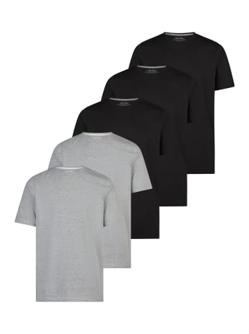 Redmond T-Shirt Basic in Schwarz / grau