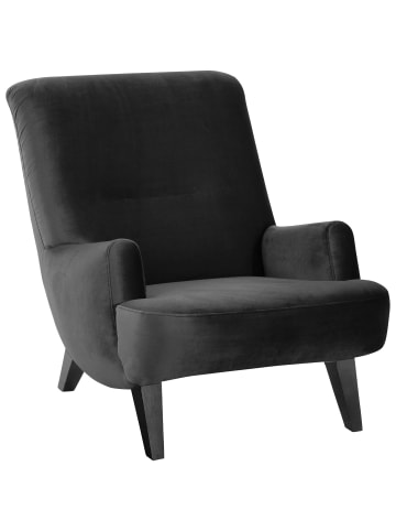 58 aufm Kessel Sessel Kajsa 71x80x101 Bezug Samtvelours Buche schwarz/schwarz