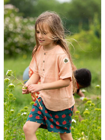 Little Green Radicals Kurzärmeliges Henley-Top in Rosa