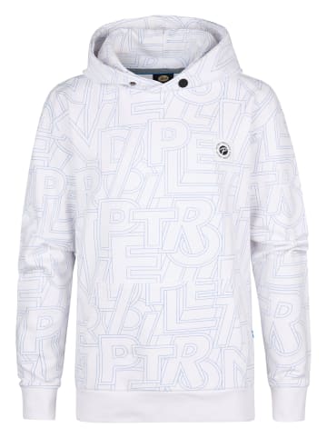 Petrol Industries Hoodie mit Allover-Muster Oceana in Weiß