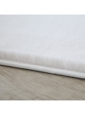 KADIMA DESIGN Teppich Kurzflor Waschbar Einfarbig NECKAR Strapazierfähig OEKO-TEX in Creme