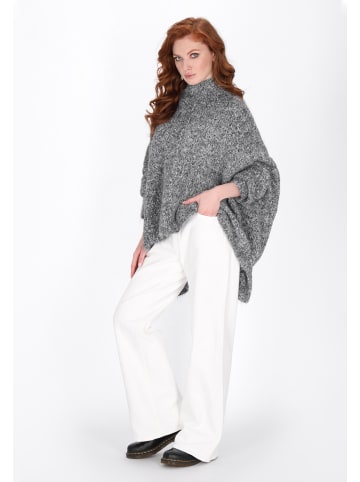 DreiMaster Women Poncho in grey melange